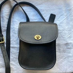 Vintage Coach Black Leather Purse